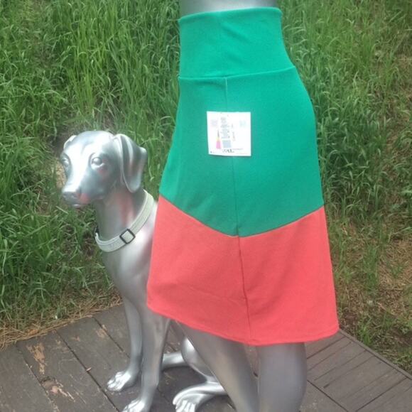 NEW Lularoe Cassie Colorblock Skirt Green Pink Size 3XL NWT - Picture 3 of 8